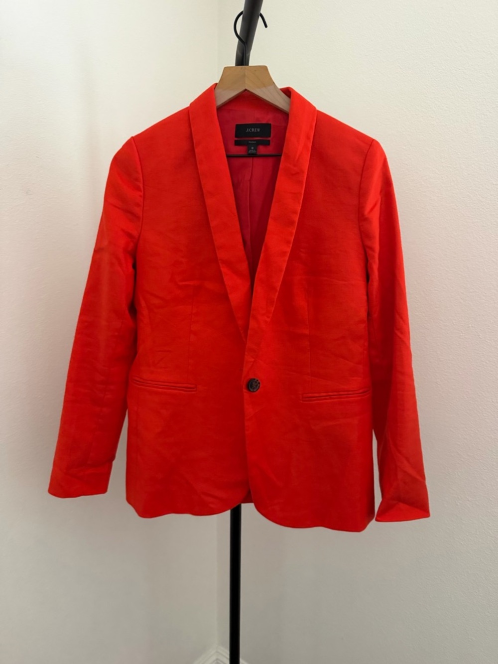 J. Crew parke vivid red-orange blazer size 8 - Picture 4 of 7